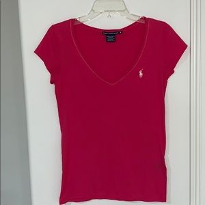 Pink V Neck Ralph Lauren Sport